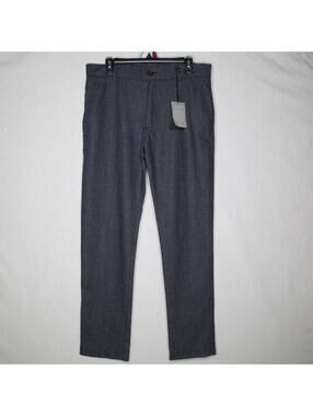 NWT - Men’s Percival Dress Trousers Navy Mini Check Houndstooth Sz Medium / 34